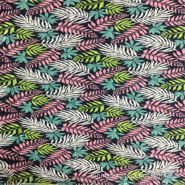 Rayon Big Leaves Print Fabric